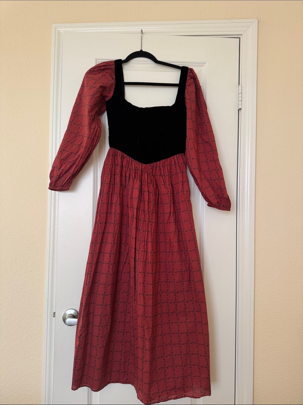 Christy Dawn Arielle Dress in Crimson Trellis XS - Picture 5 of 7